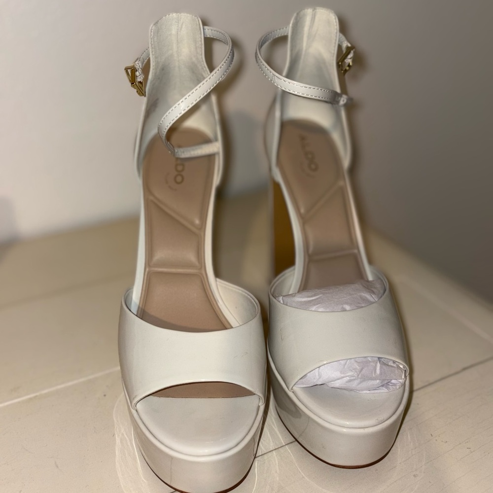 Aldo White Women's Platform Heels